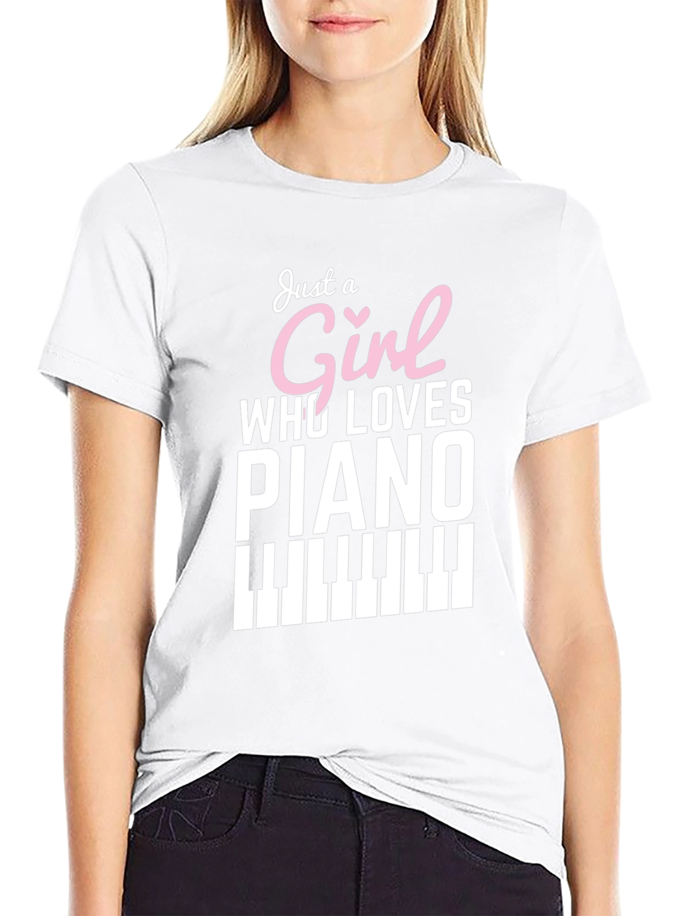 Just a Girl Who Loves Piano - Graphic Tee