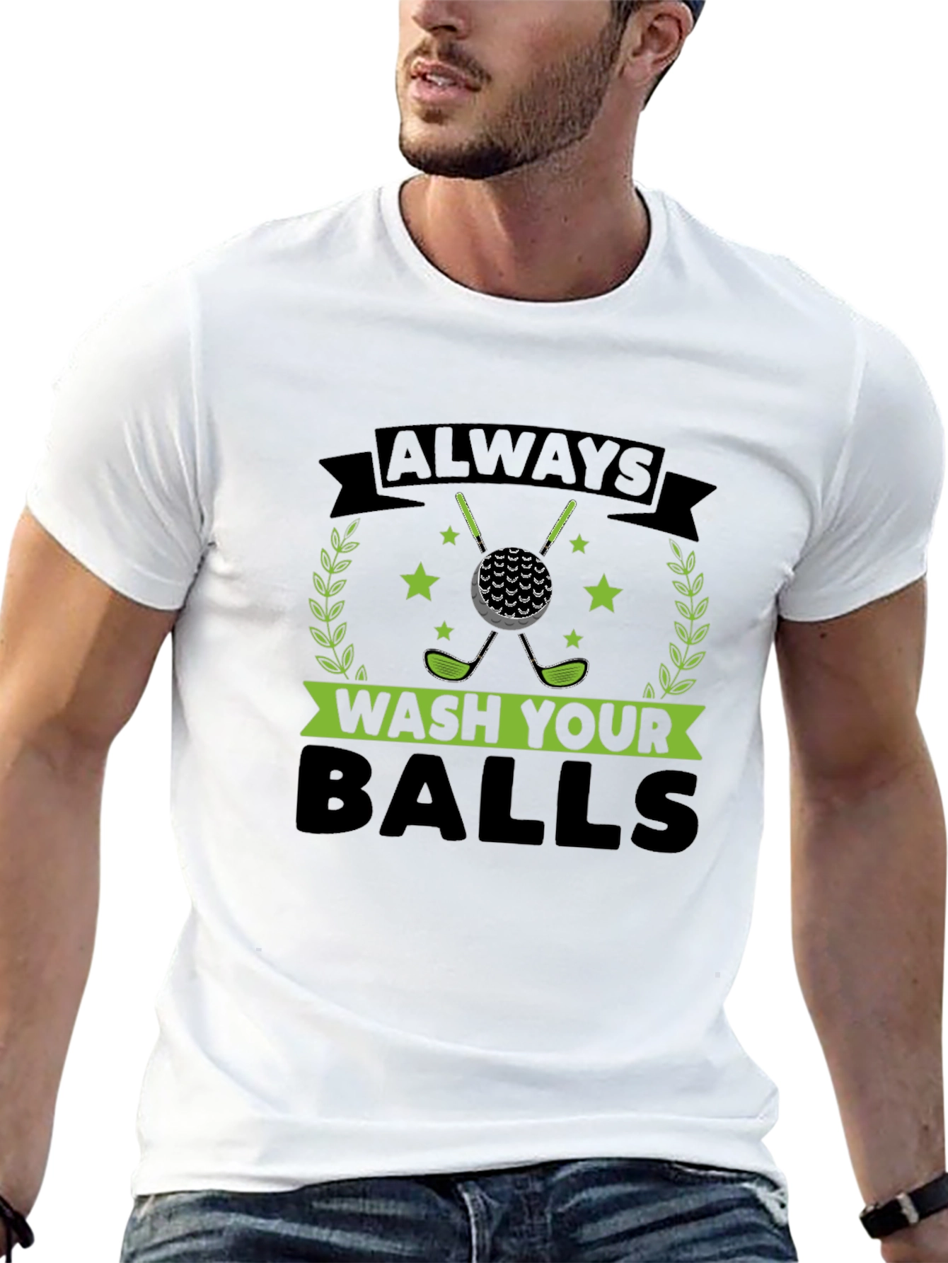Funny Golf T-Shirt - Always Wash Your Balls