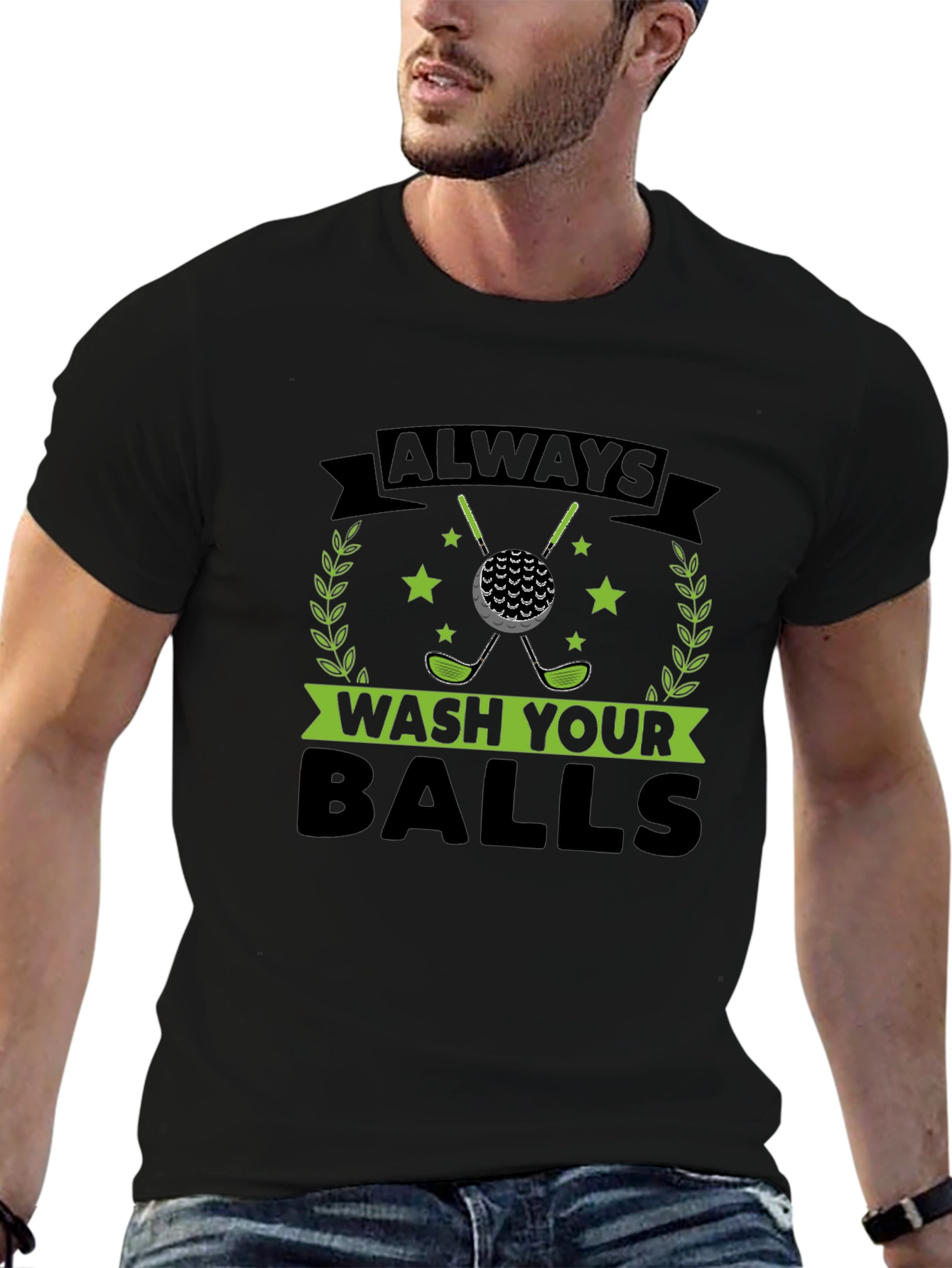 Funny Golf T-Shirt - Always Wash Your Balls