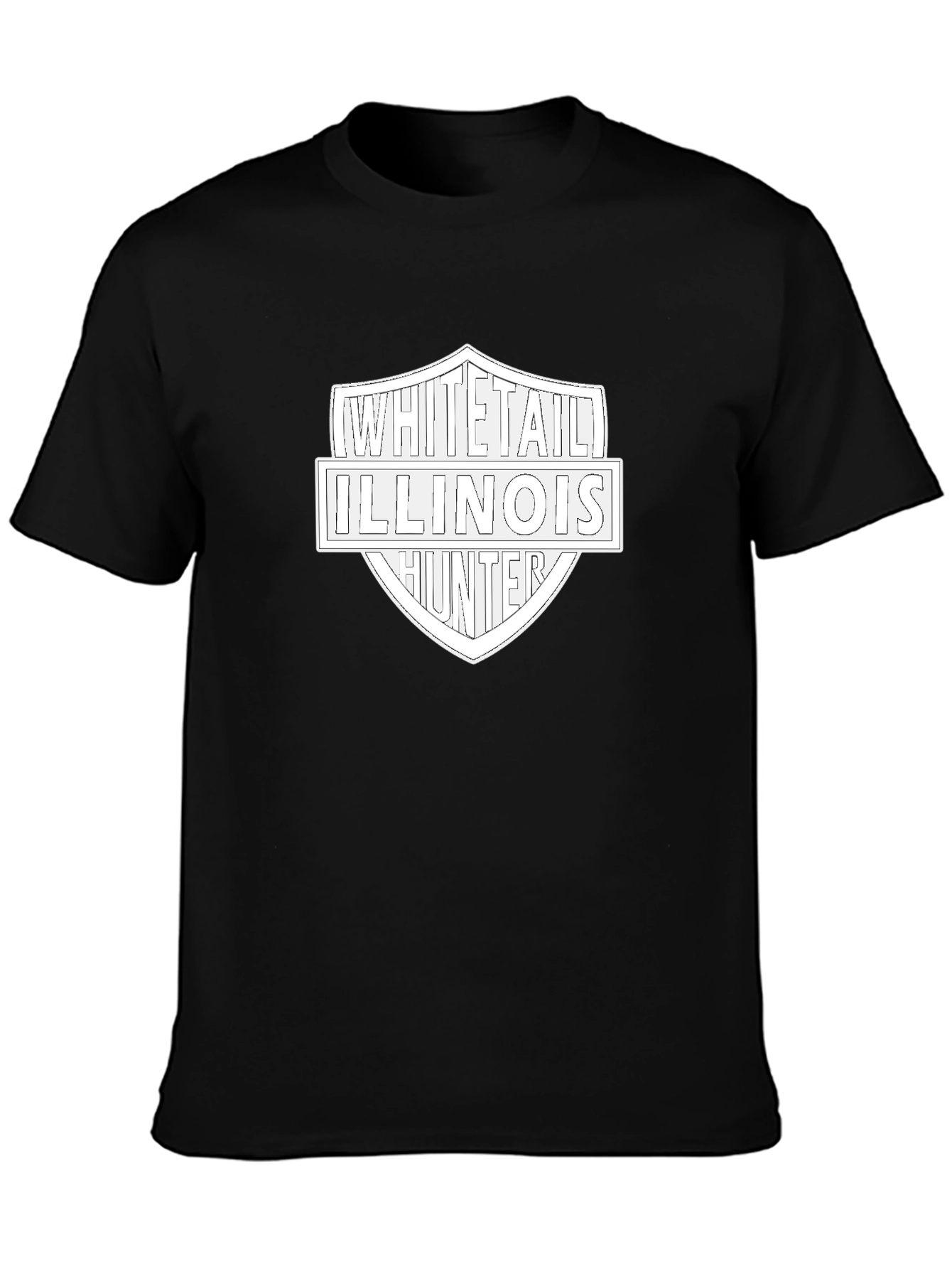 Whitetail Illinois Hunter Black T-Shirt