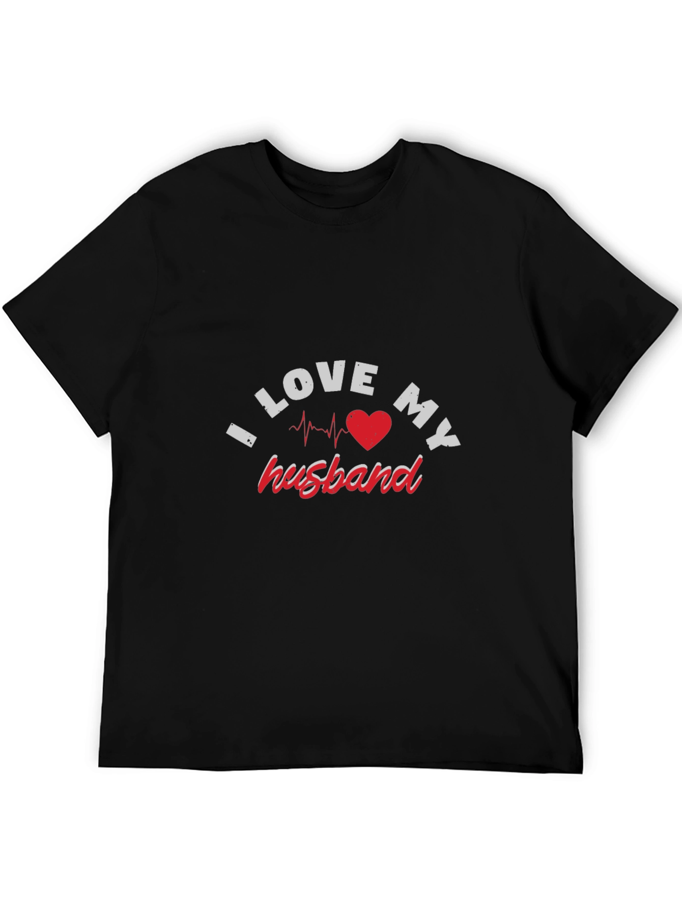 I Love My Husband Graphic Tee - Black