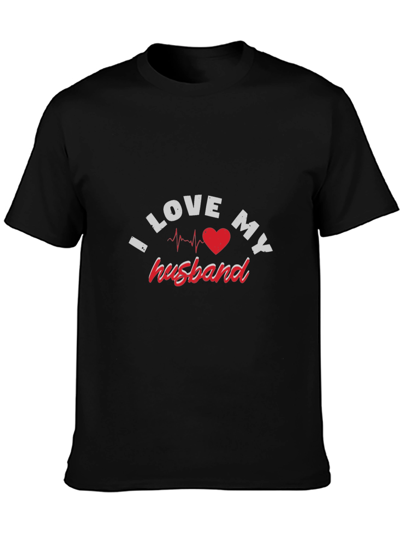 I Love My Husband Graphic Tee - Black
