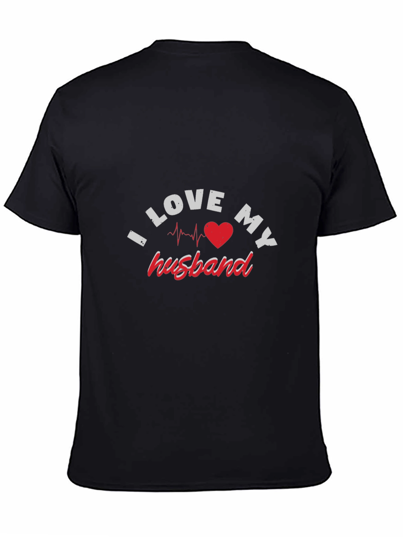 I Love My Husband Graphic Tee - Black