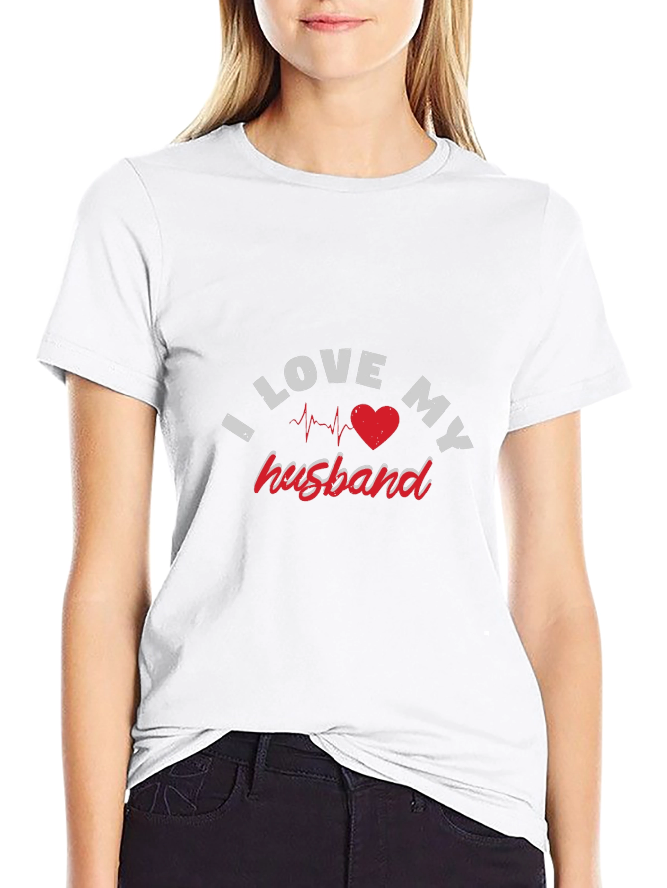 I Love My Husband Graphic Tee - Black