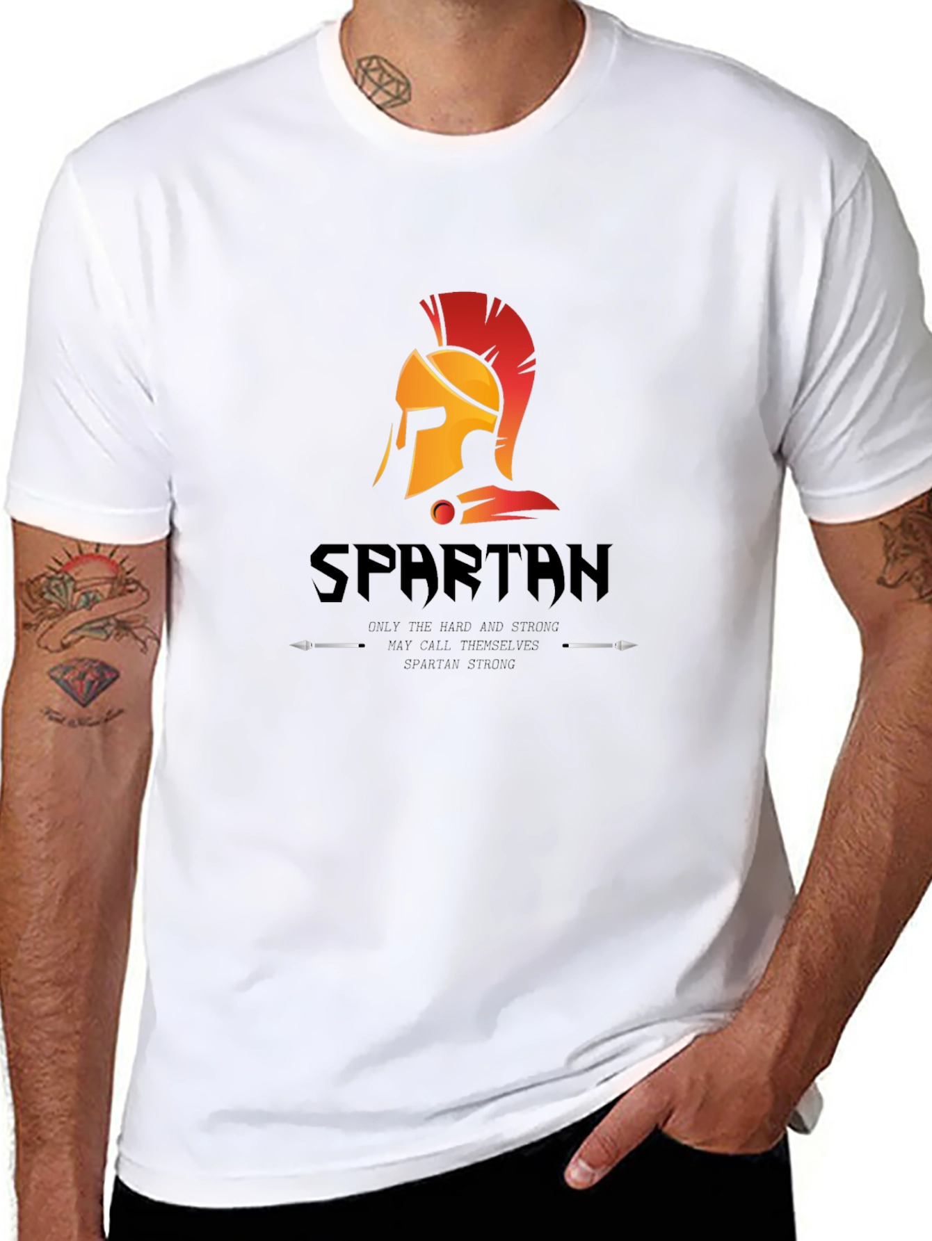 Spartan Helmet Graphic T-Shirt - Mens Black Tee