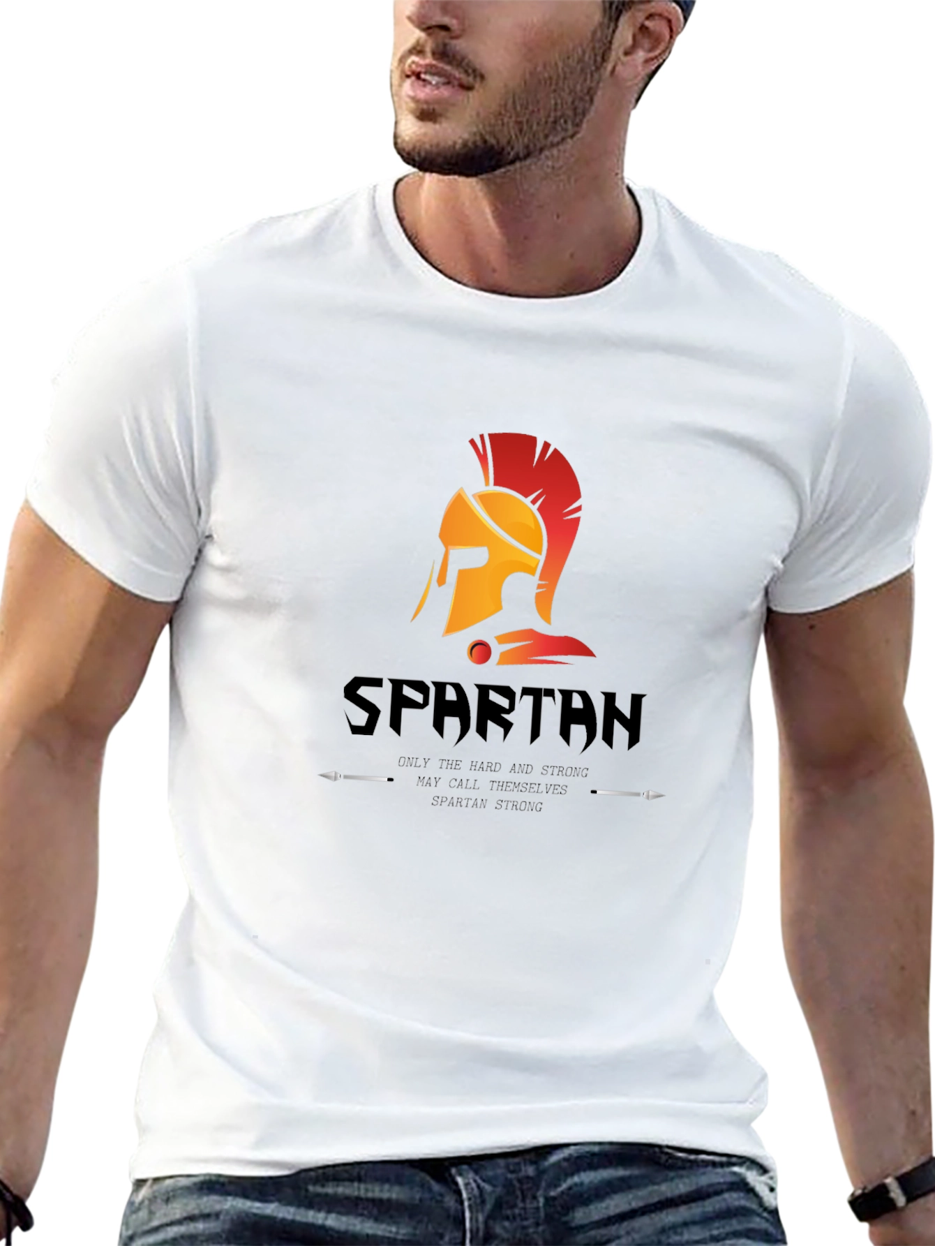 Spartan Helmet Graphic T-Shirt - Mens Black Tee