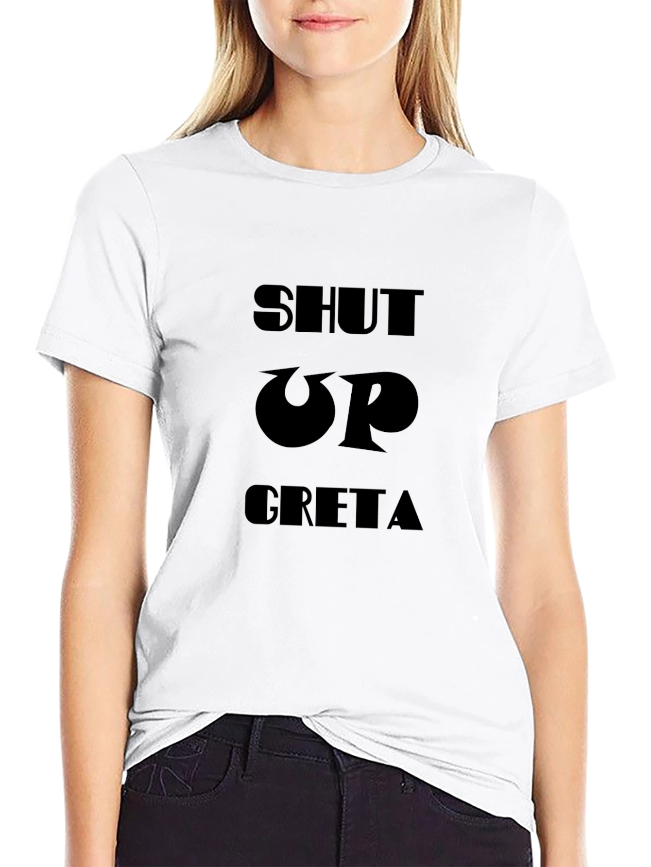 Shut Up Greta Tee - Black Graphic T-Shirt