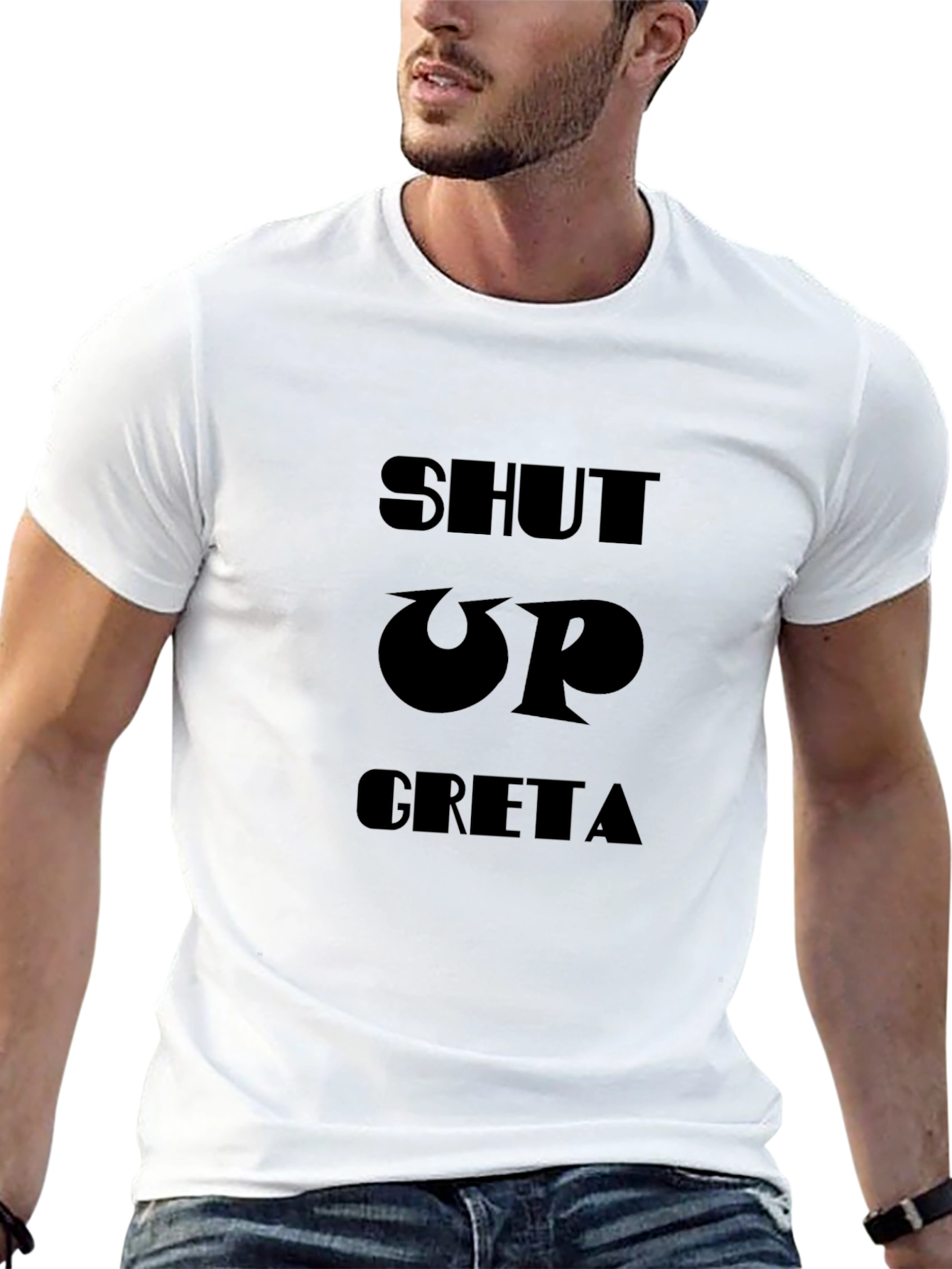 Shut Up Greta Tee - Black Graphic T-Shirt