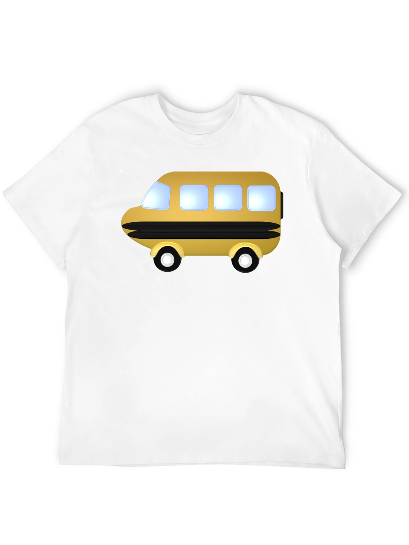 Cartoon Bus Graphic Tee - Black