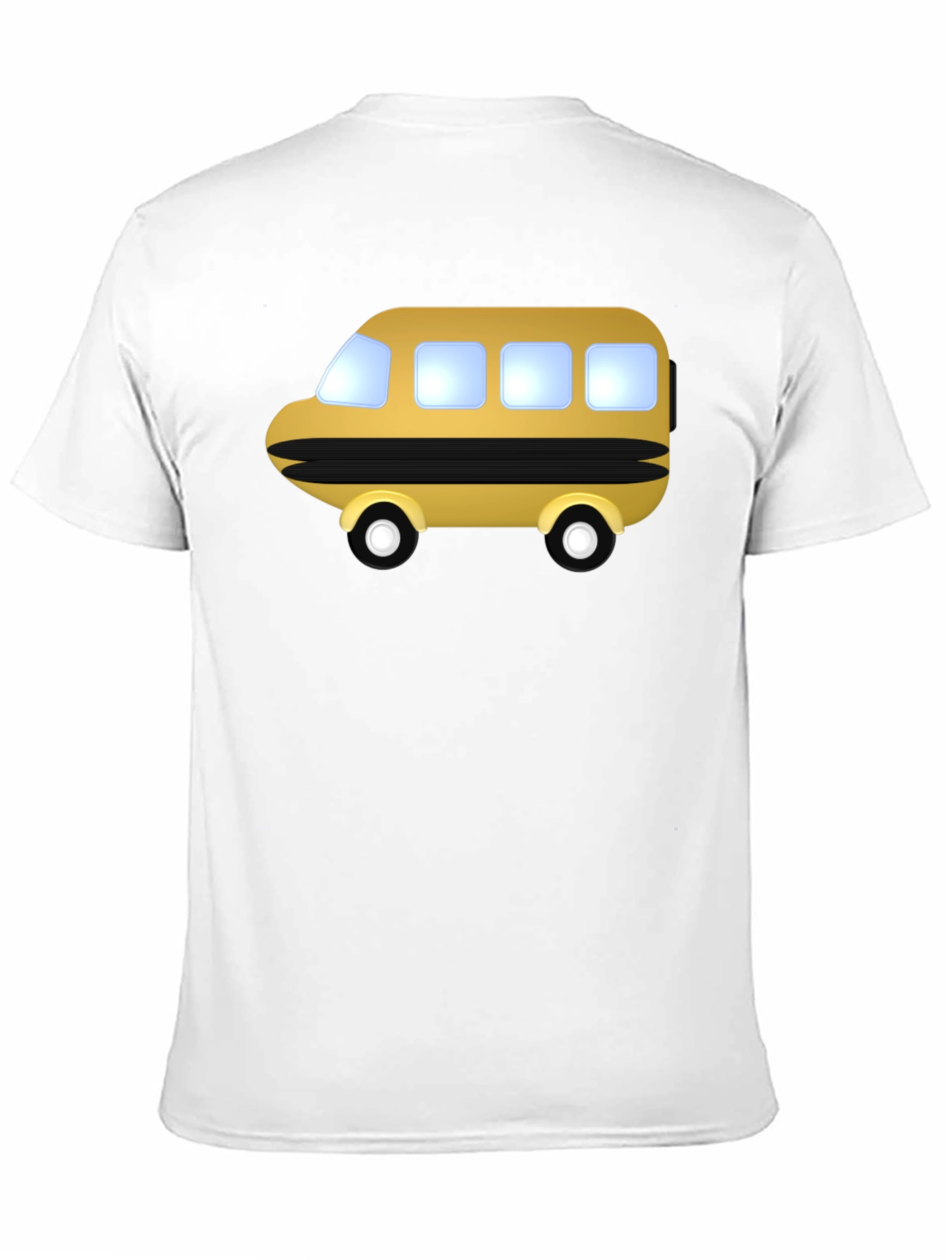 Cartoon Bus Graphic Tee - Black