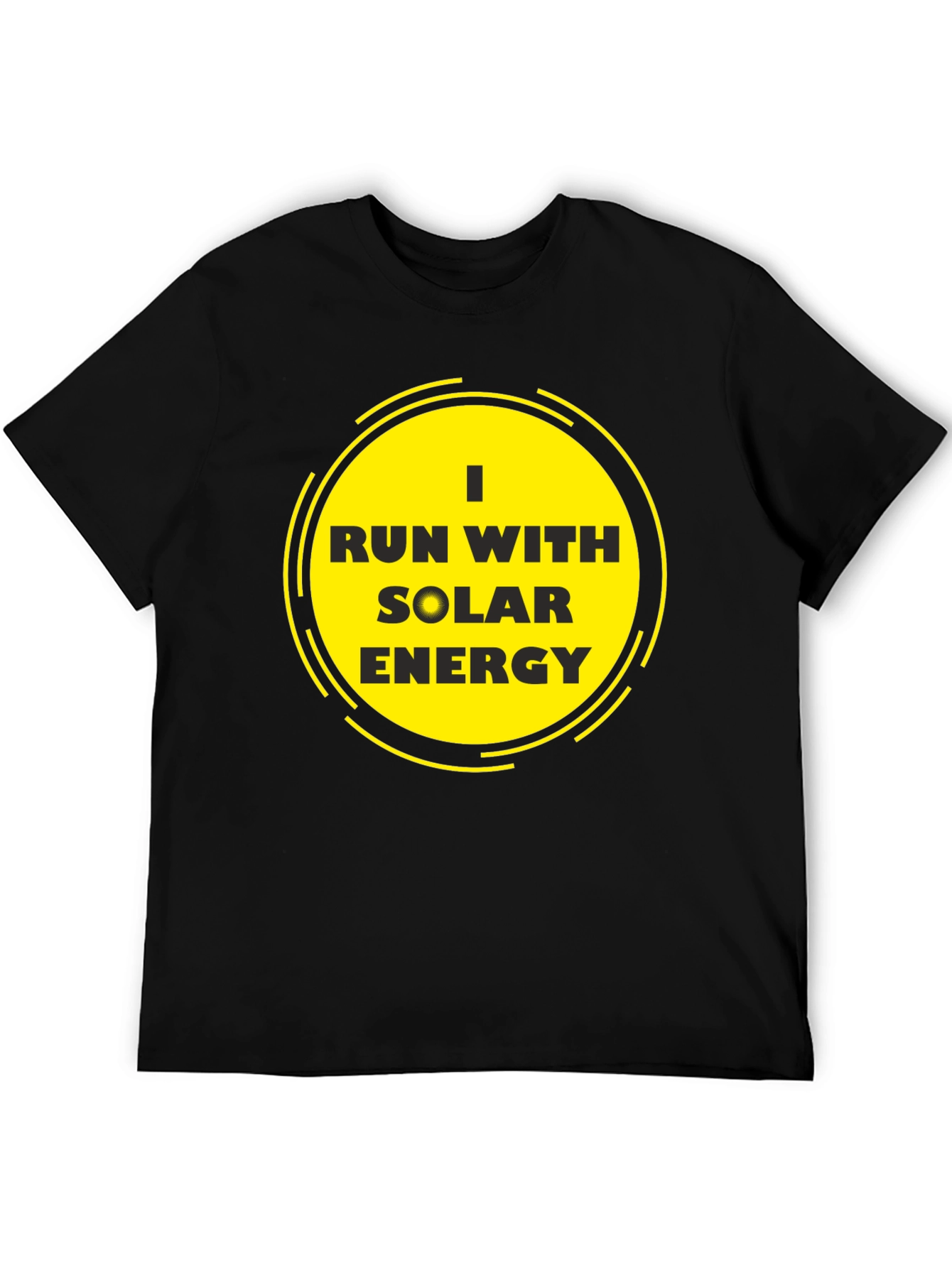 Solar Energy T-Shirt - Black Eco-Friendly Design