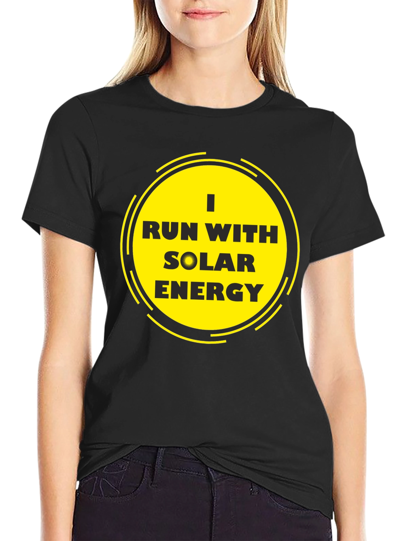 Solar Energy T-Shirt - Black Eco-Friendly Design