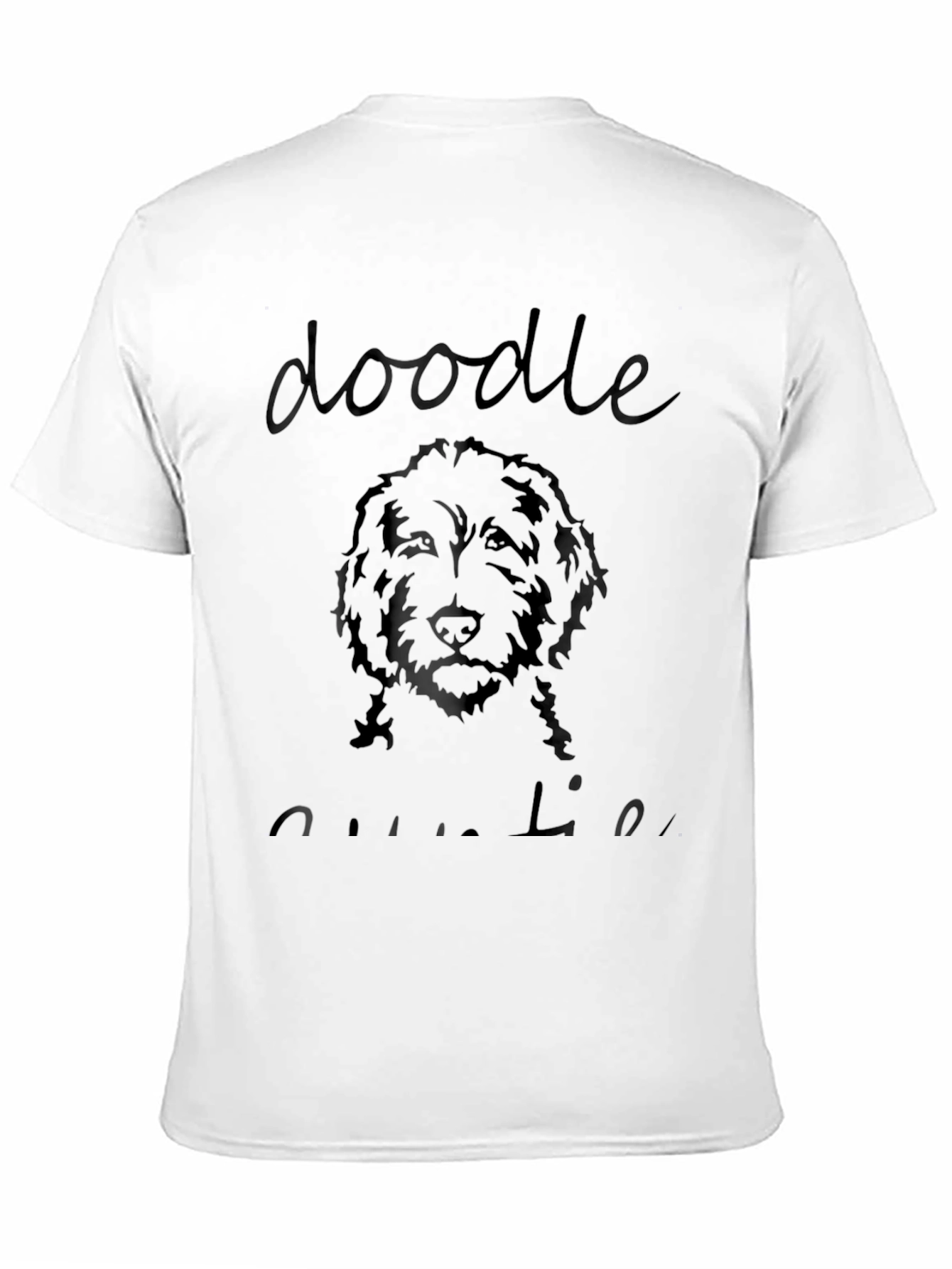 Doodle Auntie T-Shirt - Black Crew Neck Tee