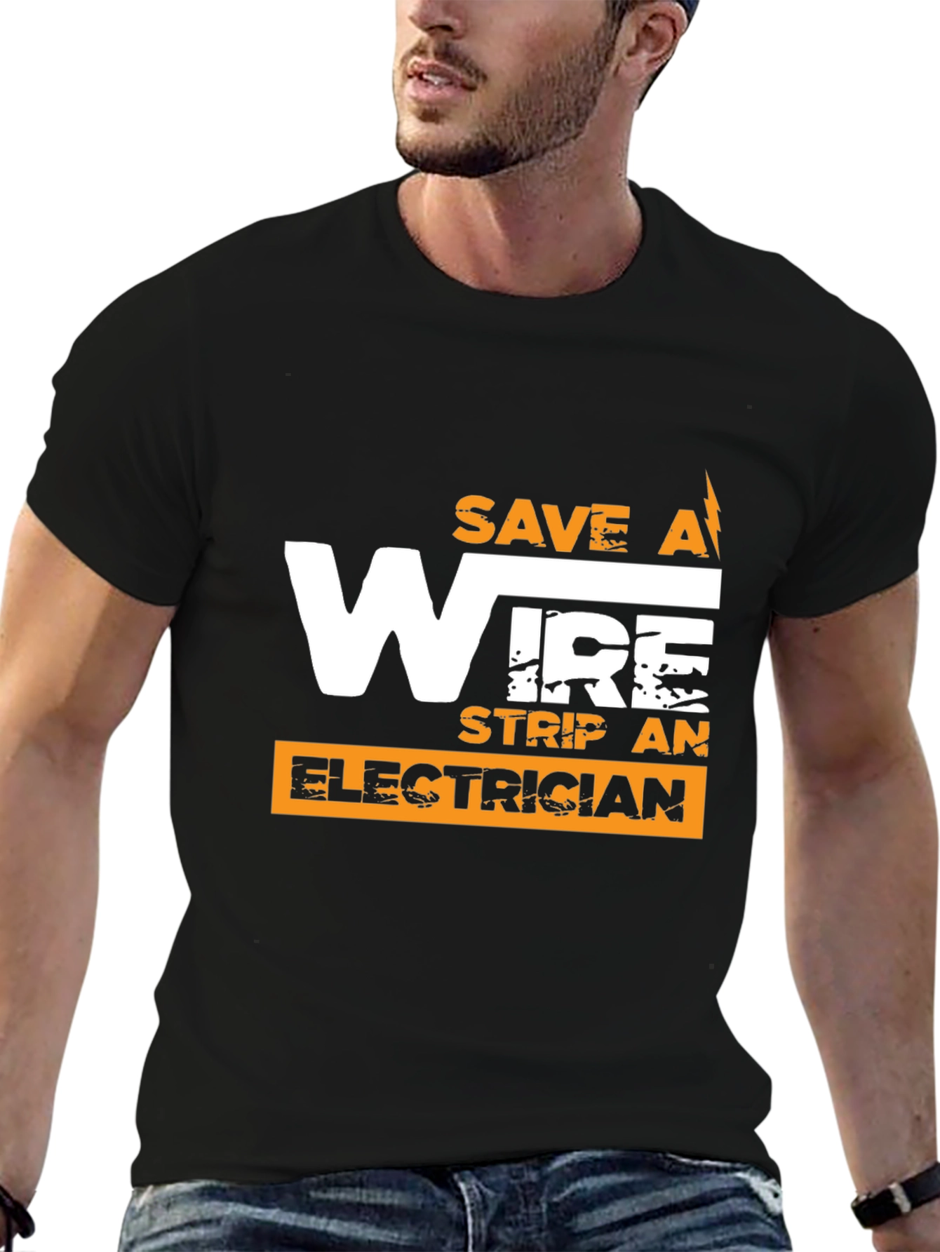 Save a Wire Strip an Electrician Funny T-Shirt