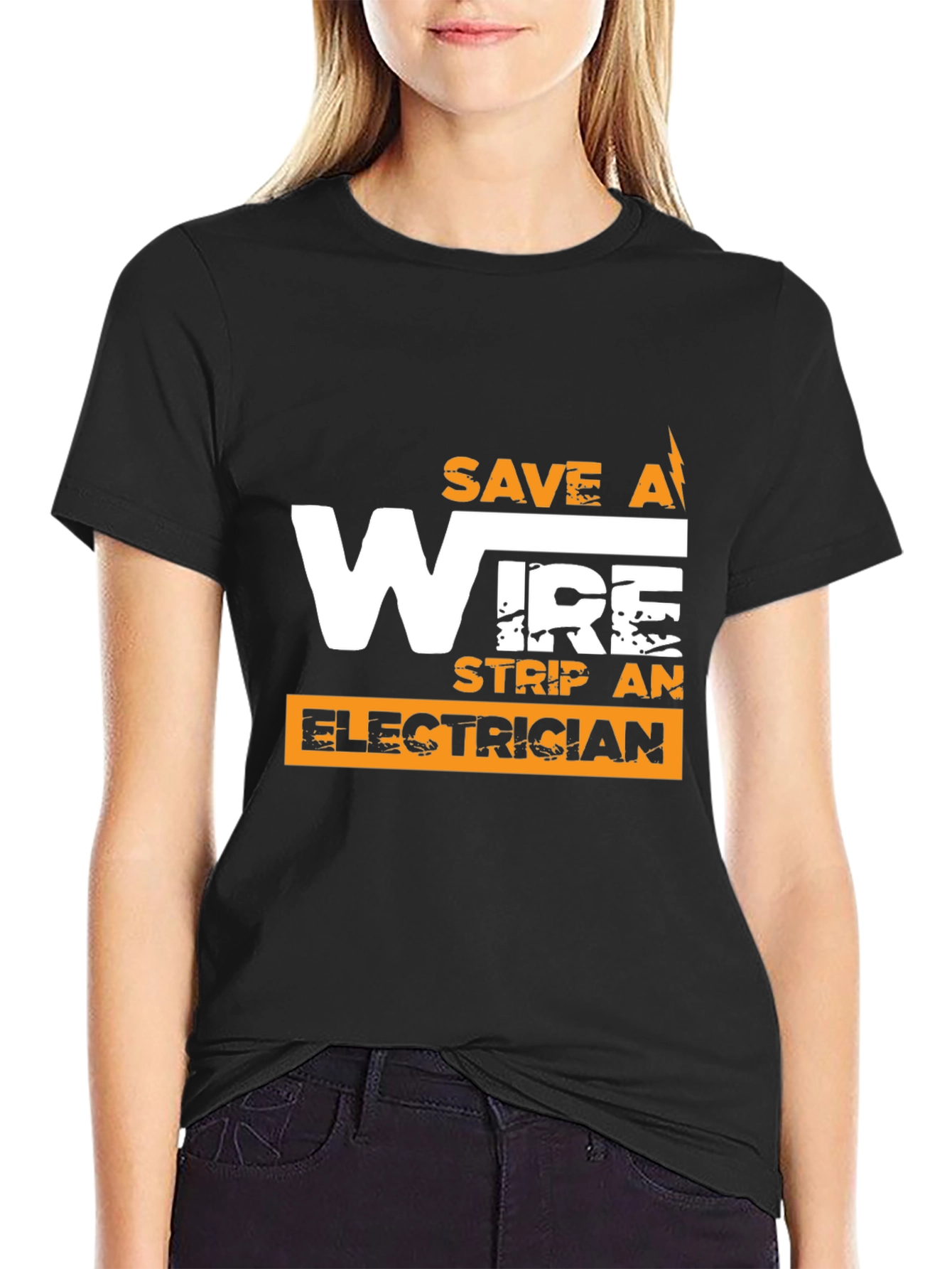 Save a Wire Strip an Electrician Funny T-Shirt