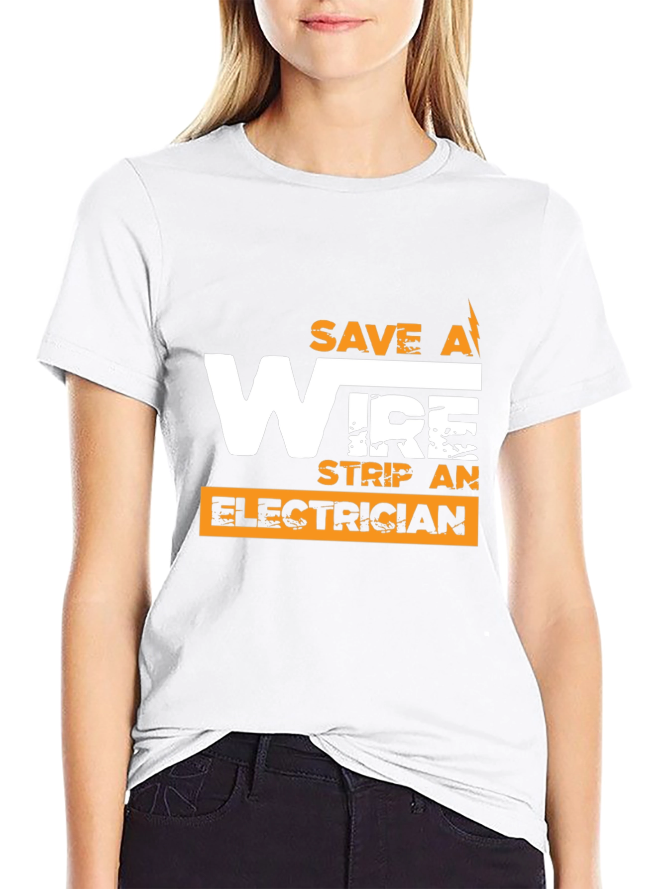 Save a Wire Strip an Electrician Funny T-Shirt