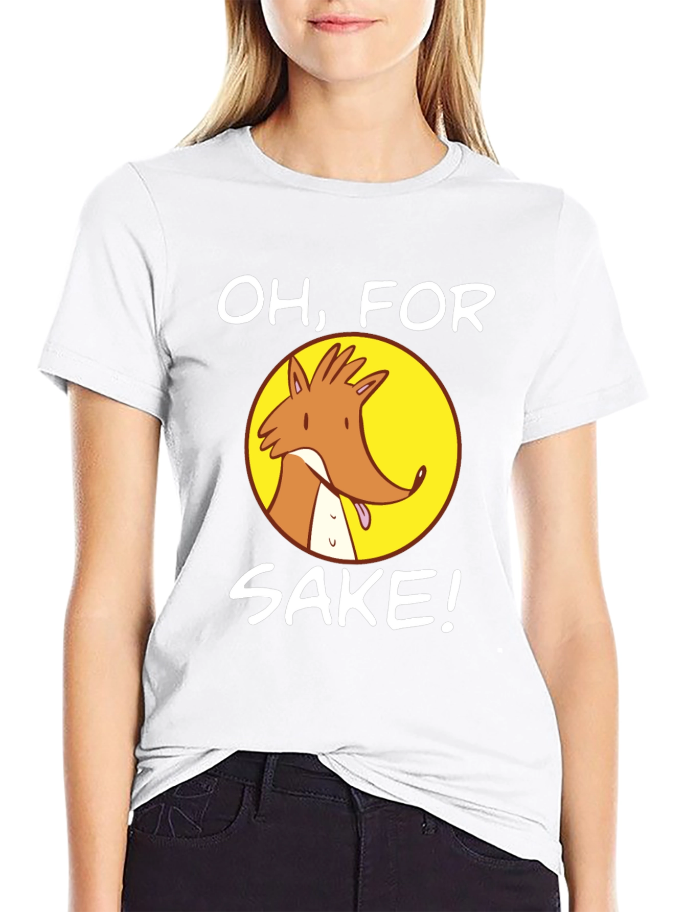 Oh For Fox Sake! Mens Black Graphic Tee