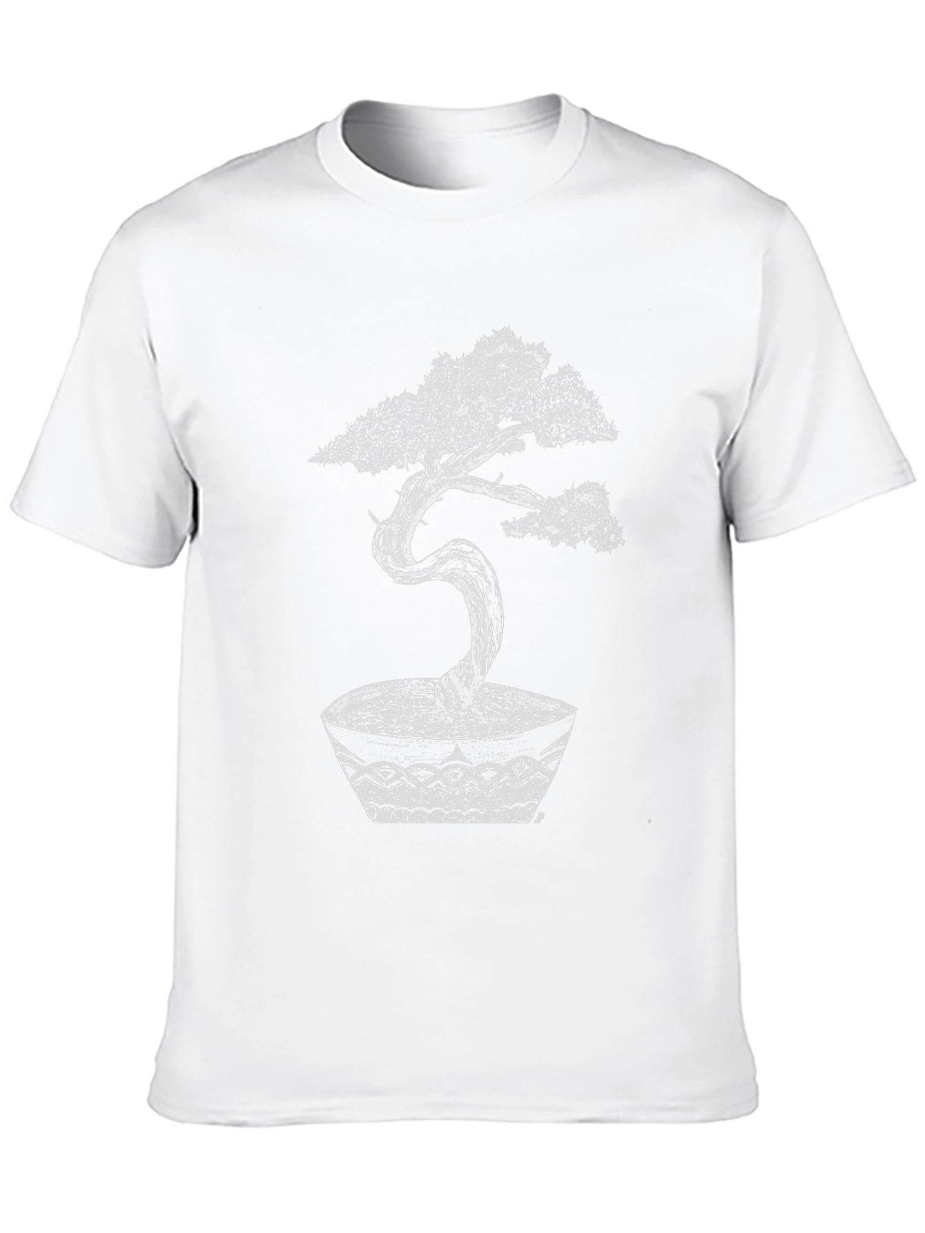 Bonsai Tree Graphic Tee - Artistic Black T-Shirt