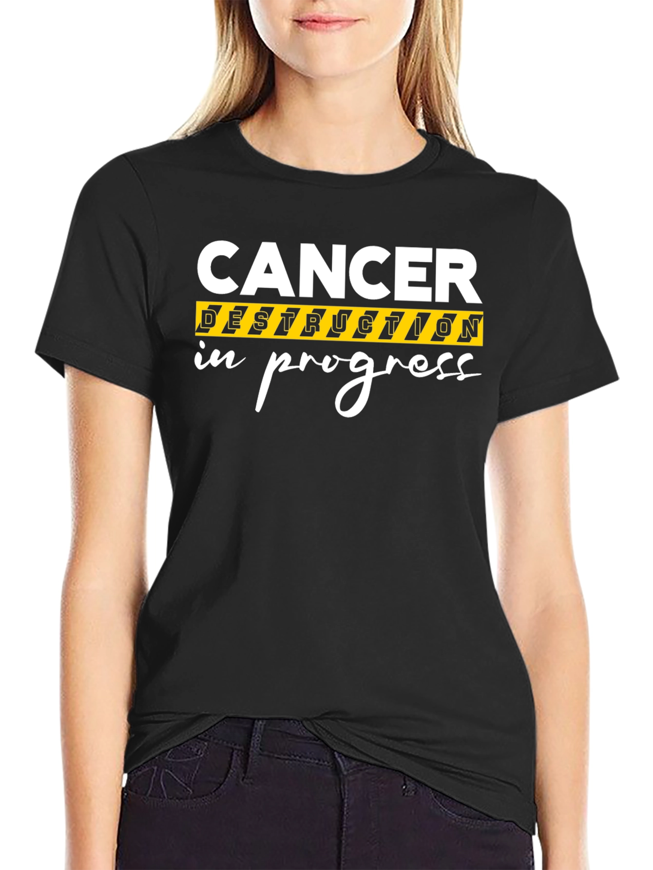 Cancer Destruction In Progress Graphic T-Shirt