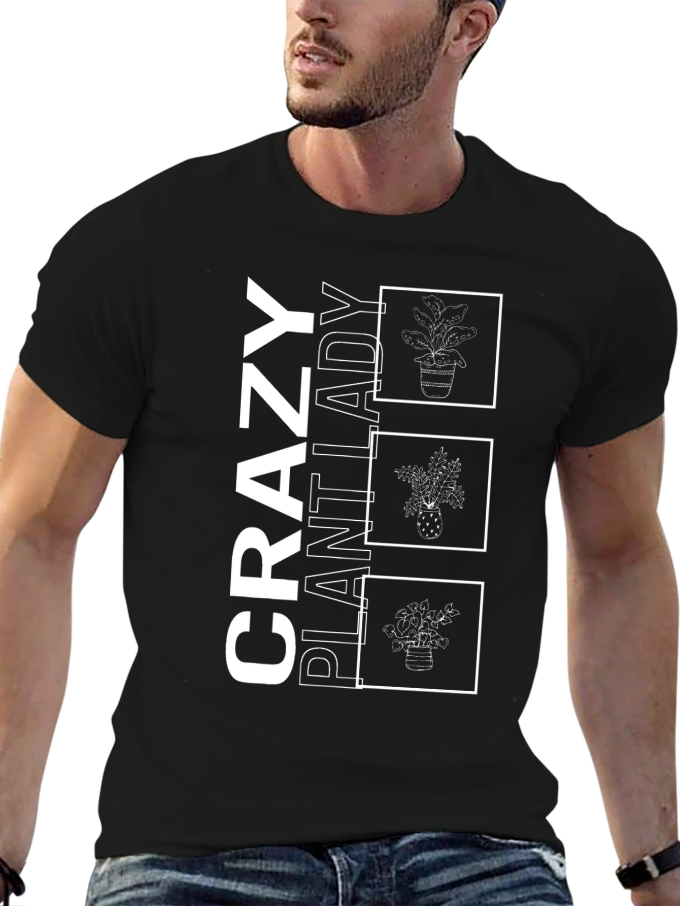 Crazy Plant Lady Graphic Tee - Black