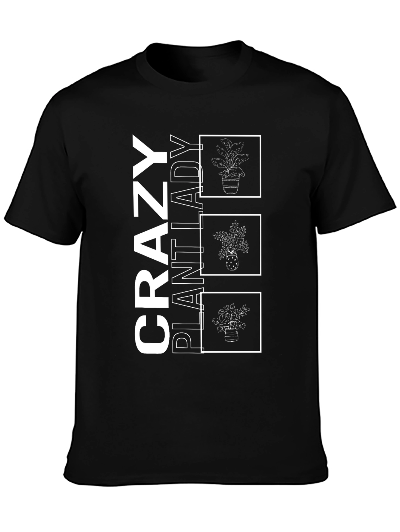 Crazy Plant Lady Graphic Tee - Black