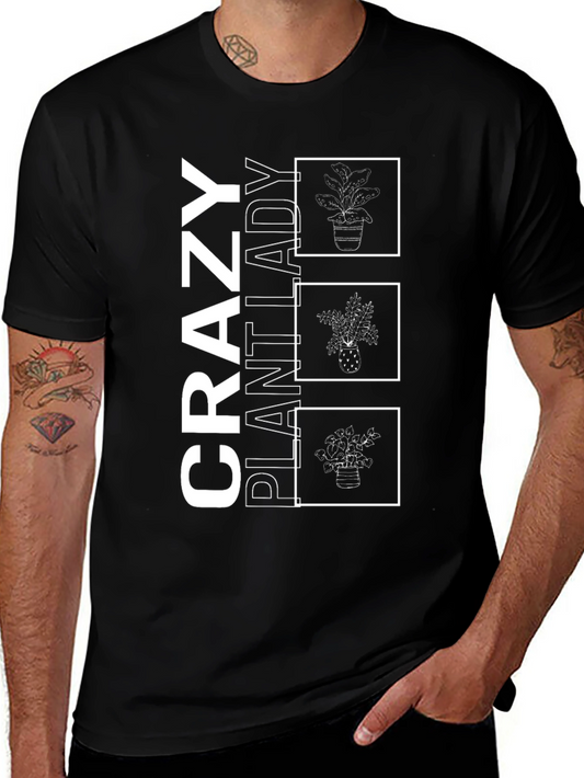 Crazy Plant Lady Graphic Tee - Black
