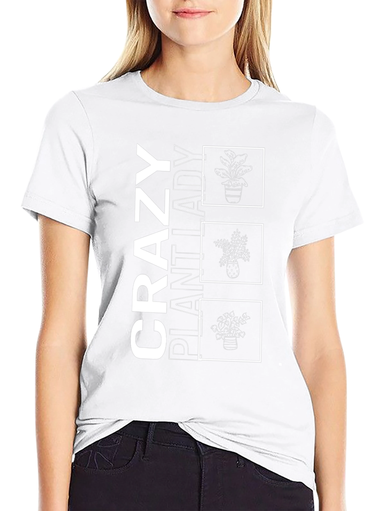 Crazy Plant Lady Graphic Tee - Black