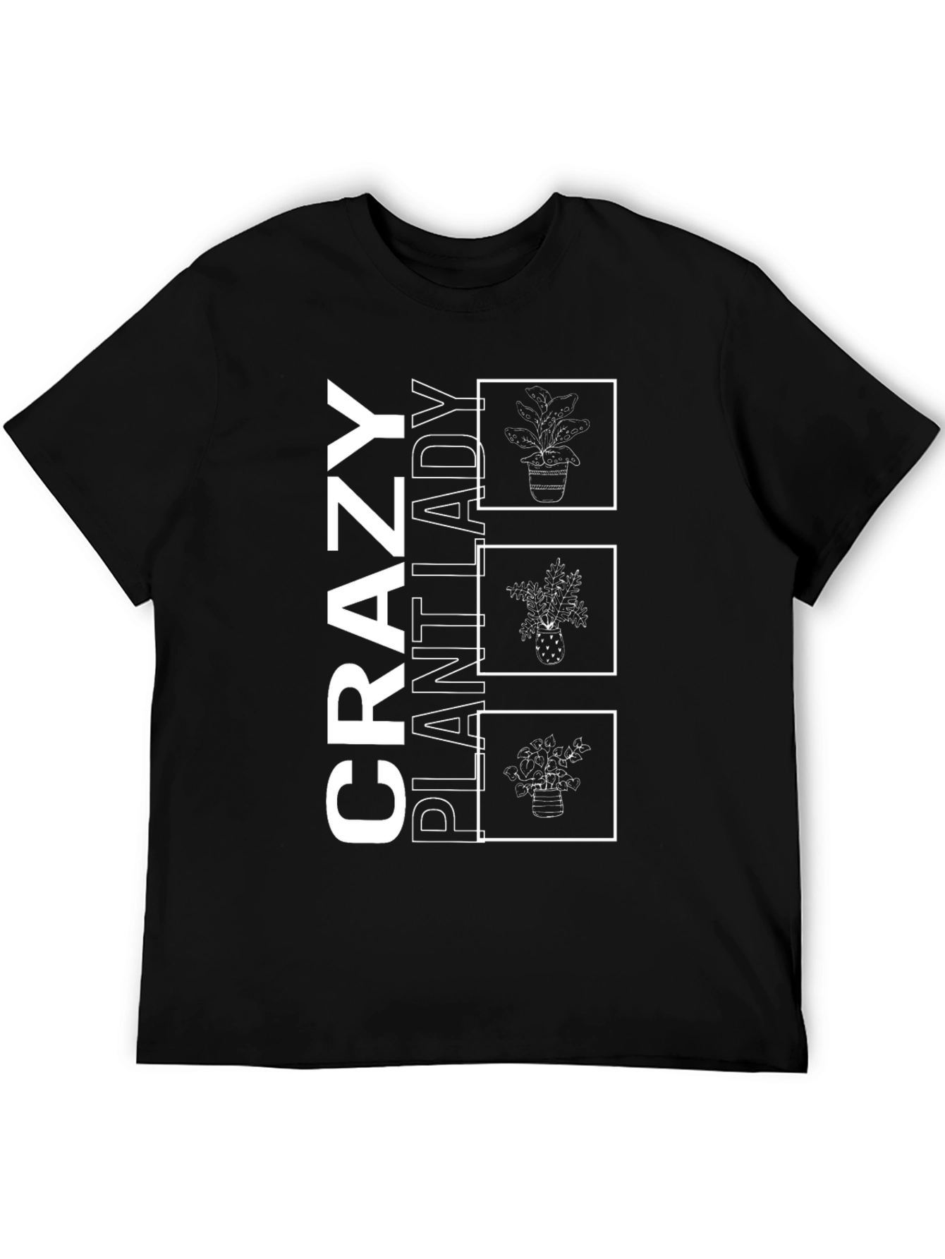 Crazy Plant Lady Graphic Tee - Black