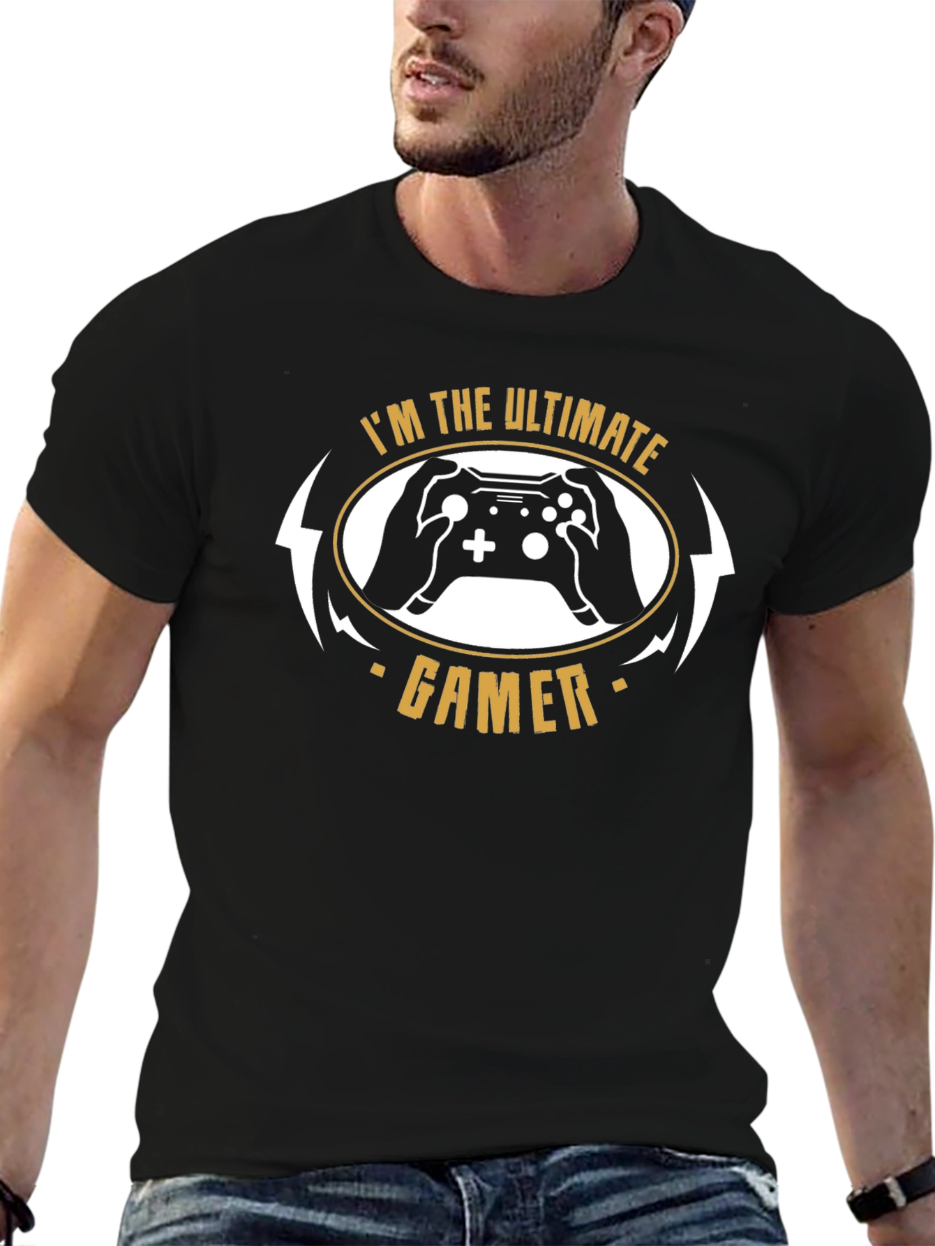 Ultimate Gamer Black T-Shirt Controller Graphic Tee