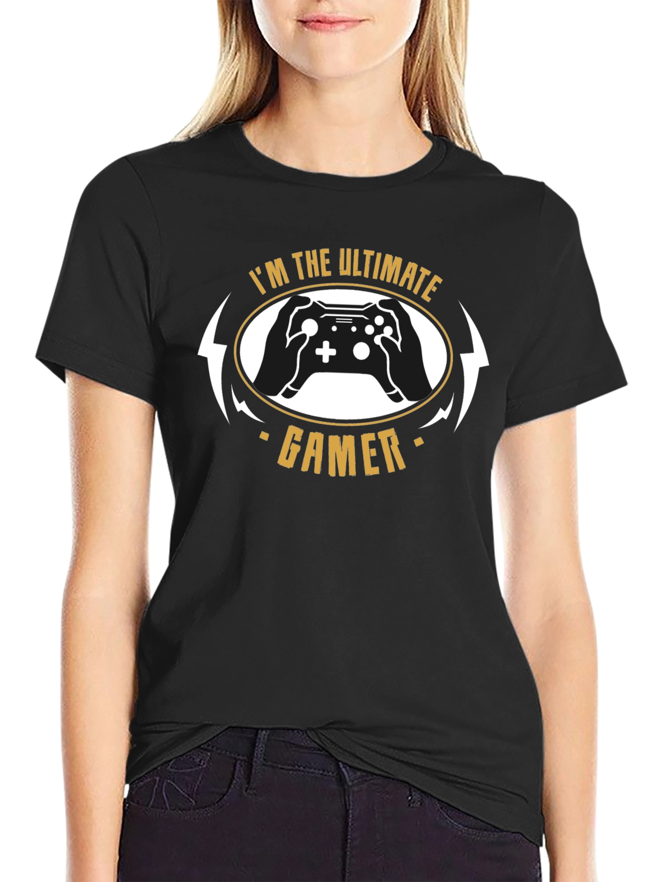 Ultimate Gamer Black T-Shirt Controller Graphic Tee