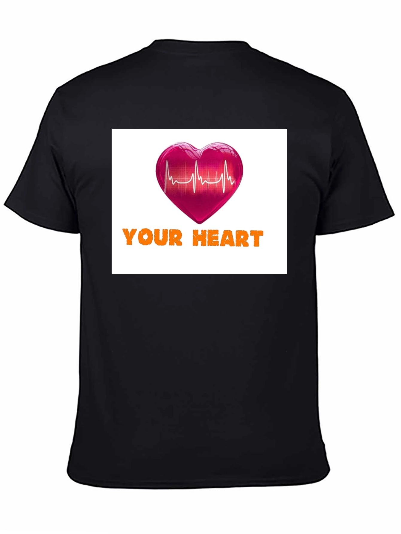 Your Heartbeat Graphic Black T-Shirt