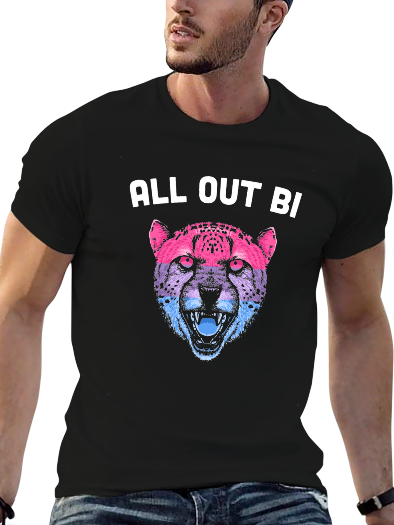 All Out Bi Cheetah Graphic Tee
