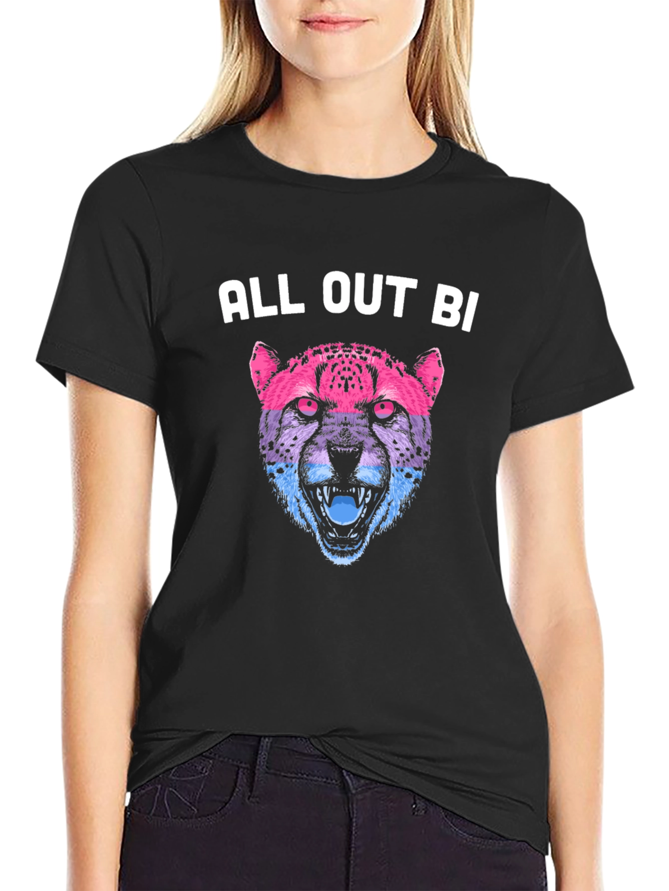 All Out Bi Cheetah Graphic Tee