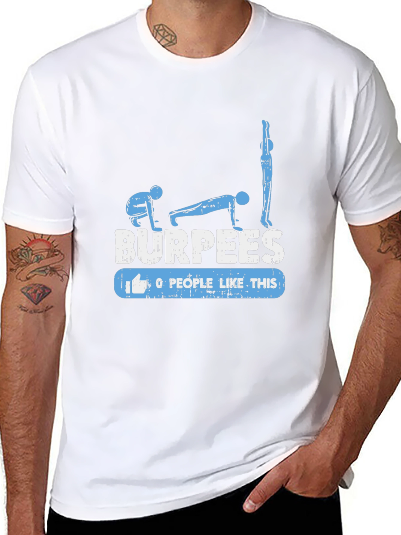 Burpees Fitness Graphic T-Shirt - Black