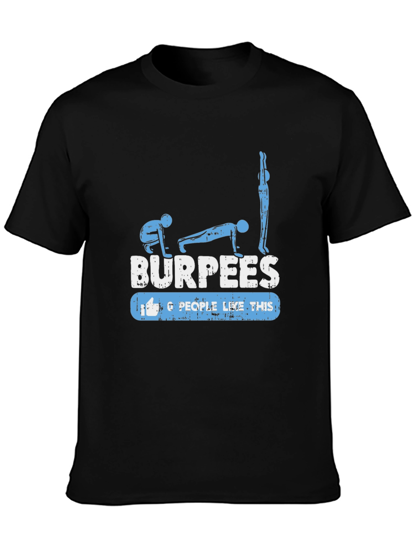 Burpees Fitness Graphic T-Shirt - Black