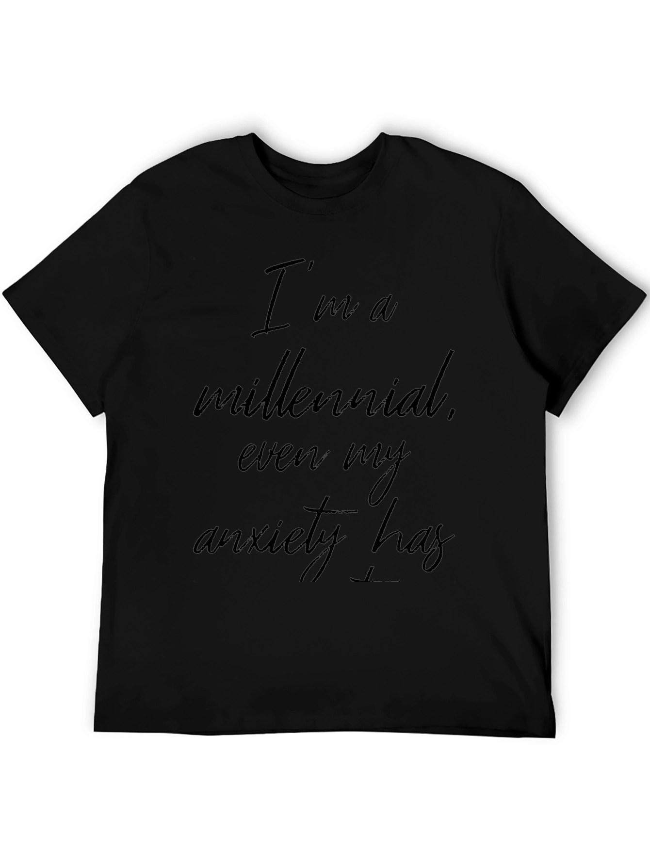 Millennial Anxiety Graphic Tee - Black