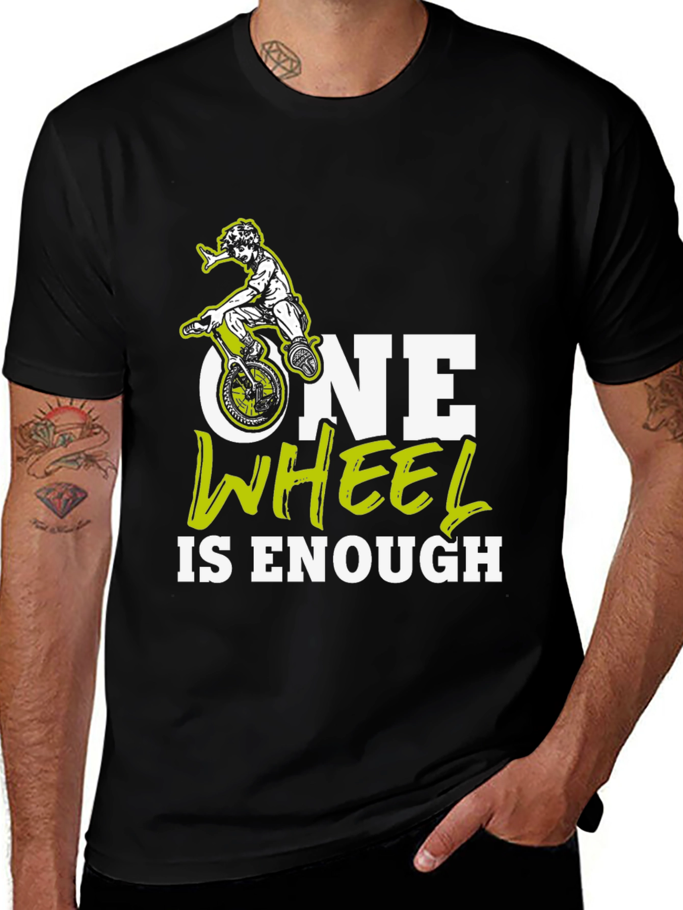 One Wheel is Enough Graphic Tee