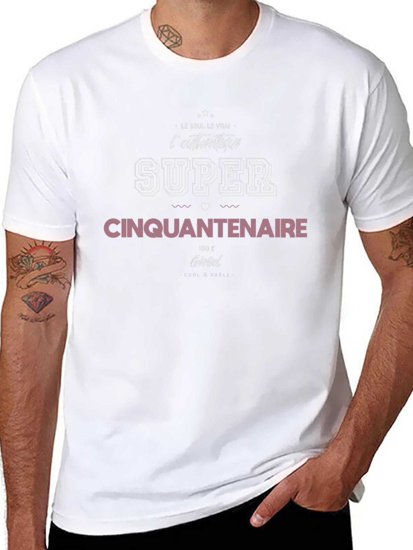 Funny Super Cinquantenaire Graphic Tee