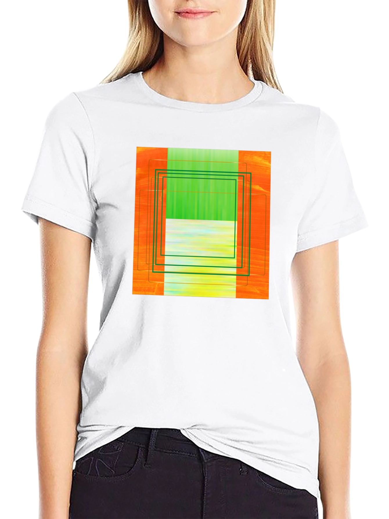 Abstract Graphic Print Tee - Modern Art T-Shirt