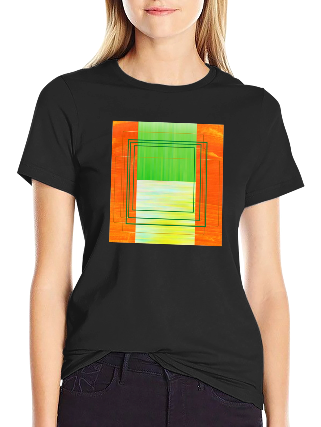 Abstract Graphic Print Tee - Modern Art T-Shirt