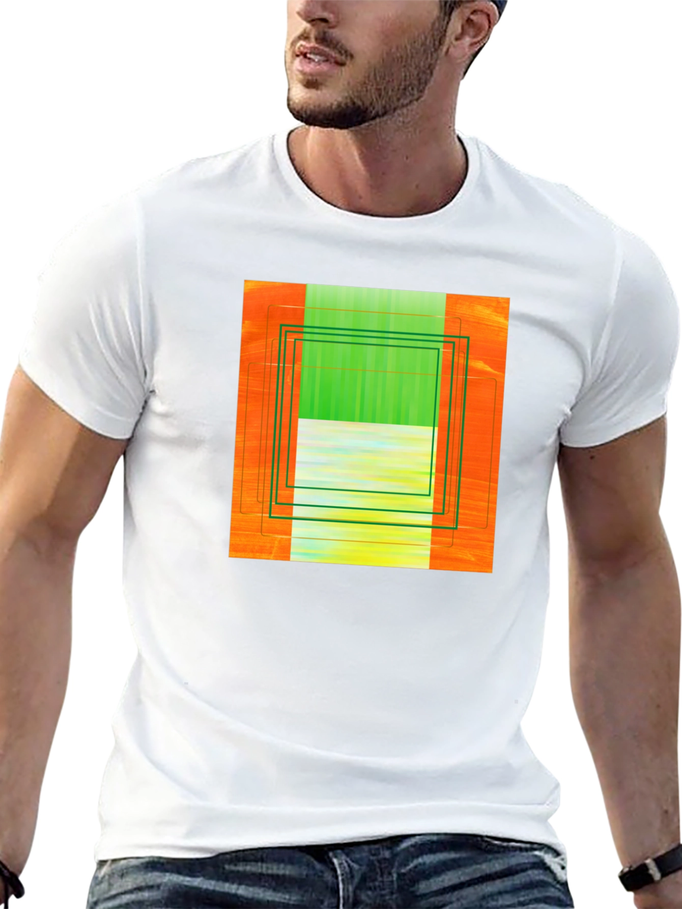 Abstract Graphic Print Tee - Modern Art T-Shirt