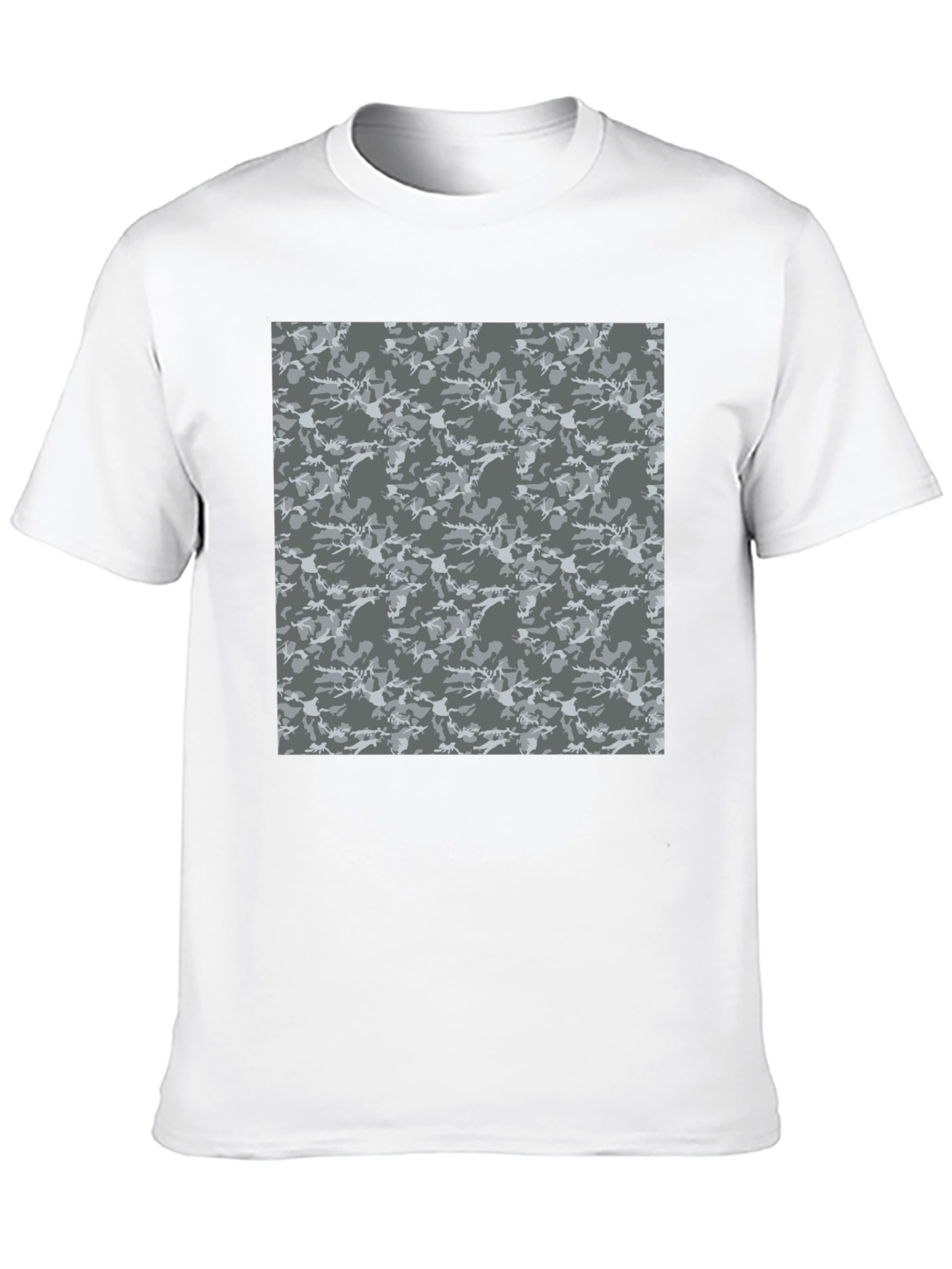 Urban Camo Print Crew Neck Tee