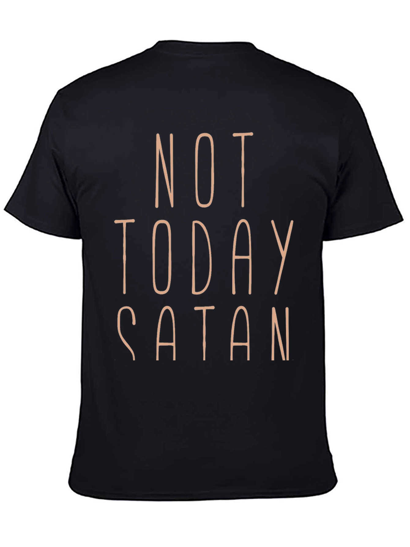 Not Today Satan Graphic Tee - Black