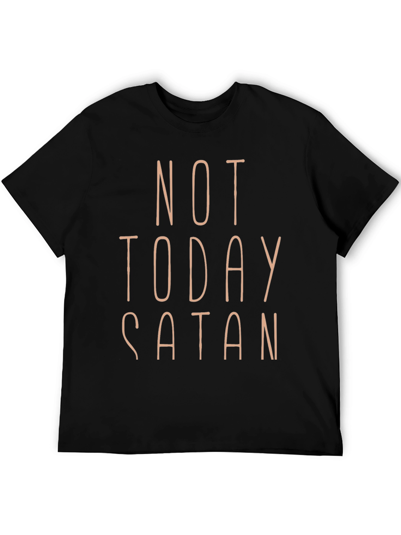Not Today Satan Graphic Tee - Black