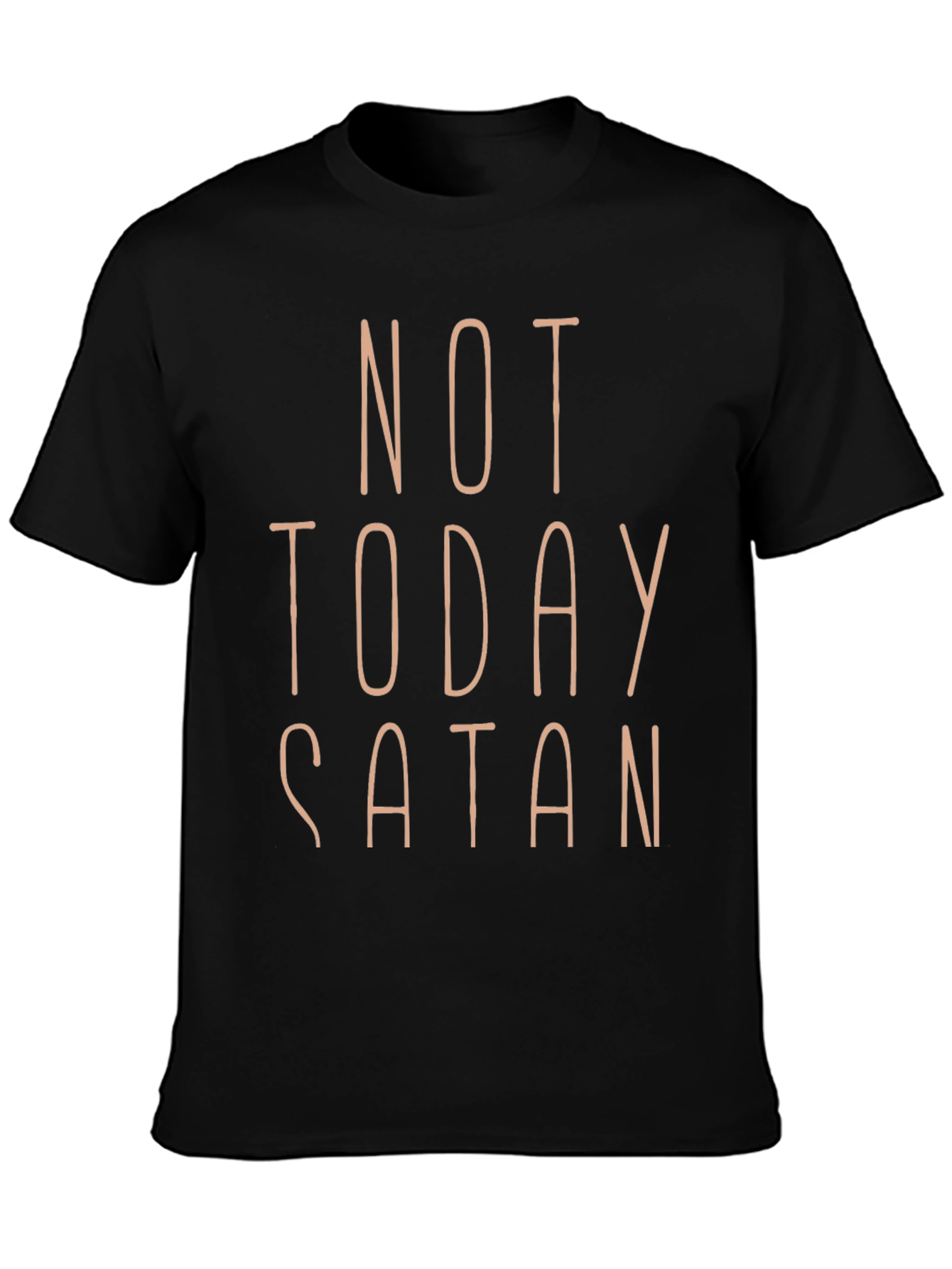 Not Today Satan Graphic Tee - Black