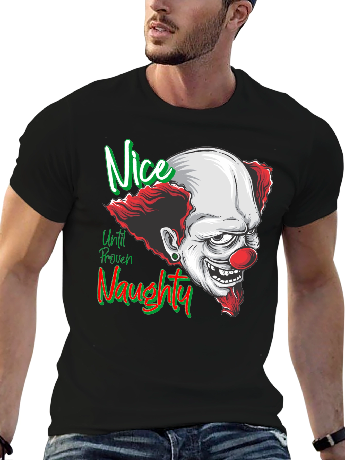 Nice Until Proven Naughty Clown T-Shirt