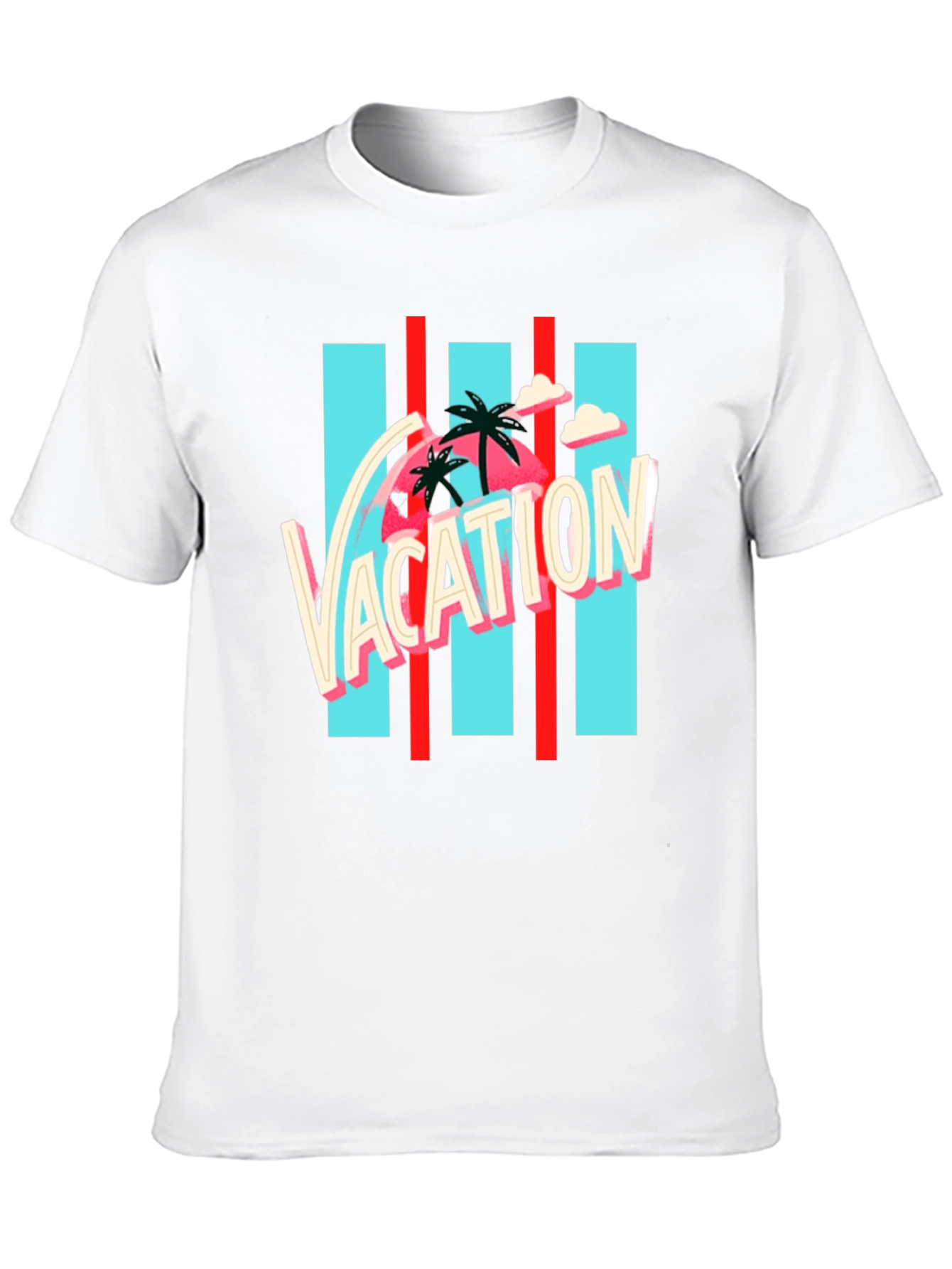 Vacation Graphic Tee - Retro Palm Design