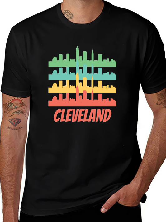 Cleveland Skyline Retro T-Shirt
