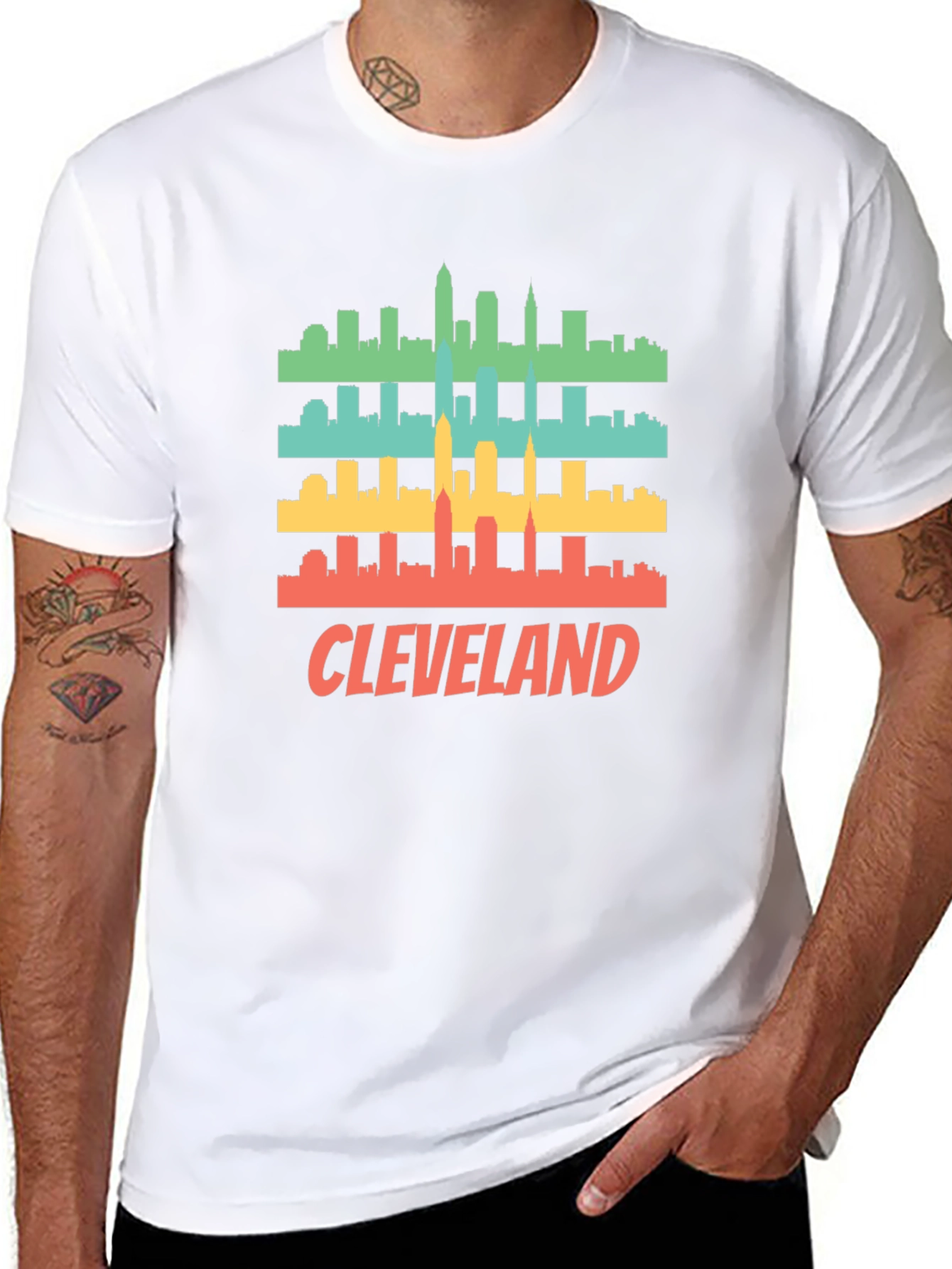 Cleveland Skyline Retro T-Shirt