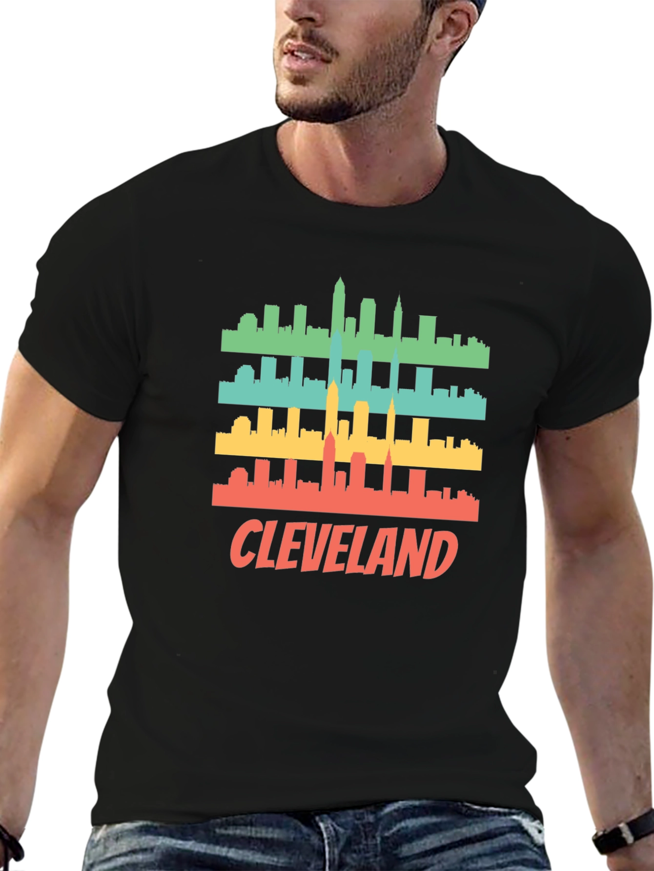 Cleveland Skyline Retro T-Shirt